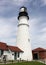 Portland Head Light, historic lighthouse at Cape Elizabeth, ME, USA