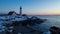 Portland Head Light, Portland, Maine - Time lapse of Winter sunrise