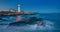 Portland Head Lighthouse at night