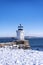 Portland Maine Breakwater Lighthouse winter