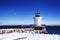 Portland Maine Breakwater Lighthouse winter scene