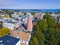 Portland Old Port aerial view, Maine, USA