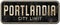 Portland Oregon Portlandia city limit sign grunge vintage