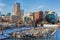 Portland Oregon Winter Landscape seen from Marquam Bridge