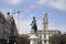 Porto, 21st July: Statue Equestre de Dom Pedro IV from Praca da Liberdade in Downtown of Porto Portugal