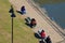 Porto Alegre, Rio Grande do Sul,Brazil : loving couples resting near the lake Guaiba