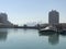 Porto Arabia on the artificial island of The Pearl, with a view of the Doha skyline in the background