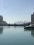 Porto Arabia on the artificial island of The Pearl, with a view of the Doha skyline in the background