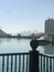 Porto Arabia on the artificial island of The Pearl, with a view of the Doha skyline in the background