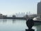 Porto Arabia on the artificial island of The Pearl, with a view of the Doha skyline in the background