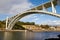 Porto bridge and boat