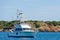 PORTO CERVO, SARDINIA/ITALY - MAY 19 : Fishing boat coming into