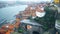 Porto, circa 2018: Panoramic view of the old city of Porto. Portugal, Porto Ribeira`s view. Panorama old city Porto at