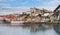 Porto at day with reflection in Douro river. Portugal