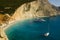 Porto Katsiki Beach with boats