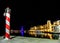 Porto Montenegro marina at night in Tivat, Montenegro