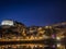 Porto old town and landmark bridge in portugal at night