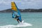 PORTO POLLO, SARDINIA/ITALY - MAY 21 : Windsurfing at Porto Poll