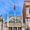 PORTO, PORTUGAL - December 11, 2018: Exterior view  building facade  library bookstore Livraria Lello in historic center of