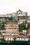 Porto, Portugal - December 2018: View of the Mosteiro da Serra do Pilar, with several Port Wine Cellars below.