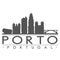 Porto Portugal Europe Euro Icon Vector Art Design Skyline Flat City Silhouette Editable Template