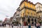 Porto, Portugal - July, 2017. Beautiful traditional quaint houses in the old, vintage and touristic ribeira district of Porto, Por