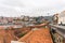 Porto, Portugal - July, 2017. View on Vila Nova de Gaia on Douro river in Porto, Portugal. British wine and port cellars - popular