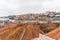 Porto, Portugal - July, 2017. View on Vila Nova de Gaia on Douro river in Porto, Portugal. British wine and port cellars - popular