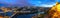 Porto Portugal night panorama city skyline