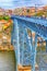 Porto, Portugal old town view and Luis I bridge