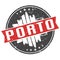 Porto Portugal Round Travel Stamp. Icon Skyline City Design. Seal Tourism Ribbon Badge Illustration Vector.