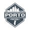 Porto Portugal Travel Stamp Icon Skyline City Design Tourism