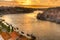 Porto with river Duoro at sunset