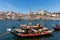 Porto`s iconic Rabelo boats on the Douro River