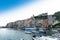 Porto Venere, Liguria, Italy. June 2020. Enchanting urban landscape of the colorful houses of the old town overlooking the harbor