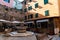 Porto Venere, Liguria, Italy. June 2020. Glimpse of Piazza Centinaro square in the old fishing village with the black and white