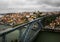 Porto. View of the city, the river Duoro and the bridge Ponte Luis 1. Portugal.