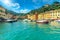 Portofino fishing village on a summer day,Cinque Terre,Italy