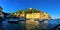 Portofino Italian village in Liguria region, Italy. Boats, water, lights and colours