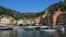 Portofino, Italy - June 13, 2017: a view of the harbour of Portofino in a sunny day, Italy