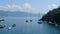 Portofino lagoon on Tigullio gulf - Italian riviera panning - Liguria - Italy