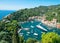 Portofino village Liguria Italy Mediterranean Sea
