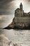 Portovenere church in a stormy day