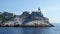 Portovenere church view from sea next to Cinque Terre, Italy