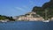 Portovenere town harbour, seafront, church and castle, visited and appreciated by tourists from around the world