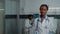 Portrait of african american medic with white coat