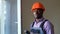 Portrait of African American windows installation worker