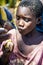 Portrait african girl of the Hadzabe tribe