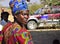 Portrait african women with colorful clothes