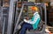 Portrait of afro warehouse worker